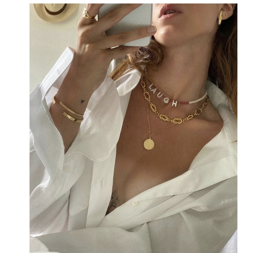 Love Knot Gold Necklace Brinker & Eliza